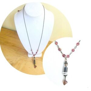 Necklace Pendant Artisan Vtg Intention Amulet Capsule Vial Witchcraft Talisman